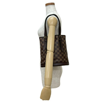 Louis Vuitton Vintage Mare Damier Leather Tote Bag/Semi-Shoulder Bag Brown 45023