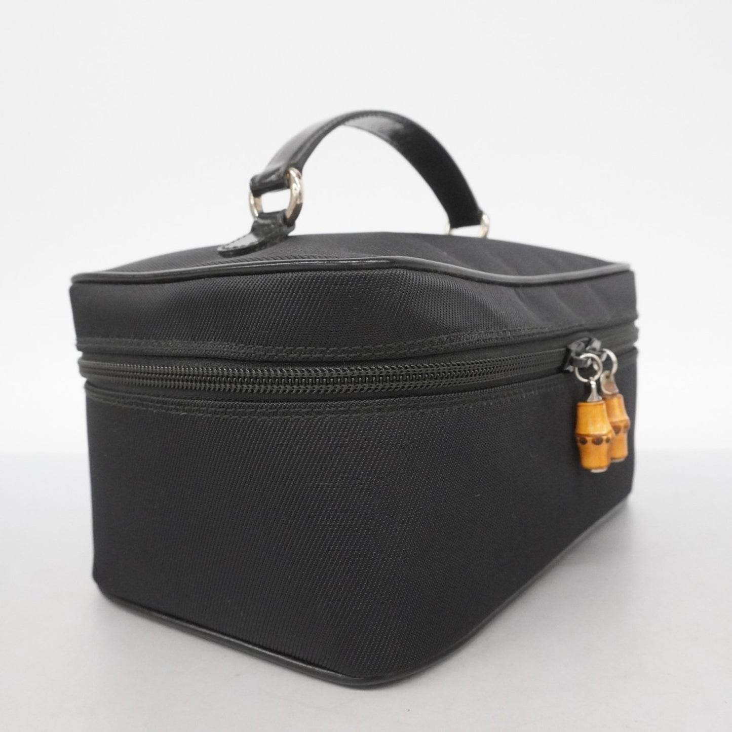 Gucci Bamboo Vanity Bag 032 1956 0150 Nylon Black