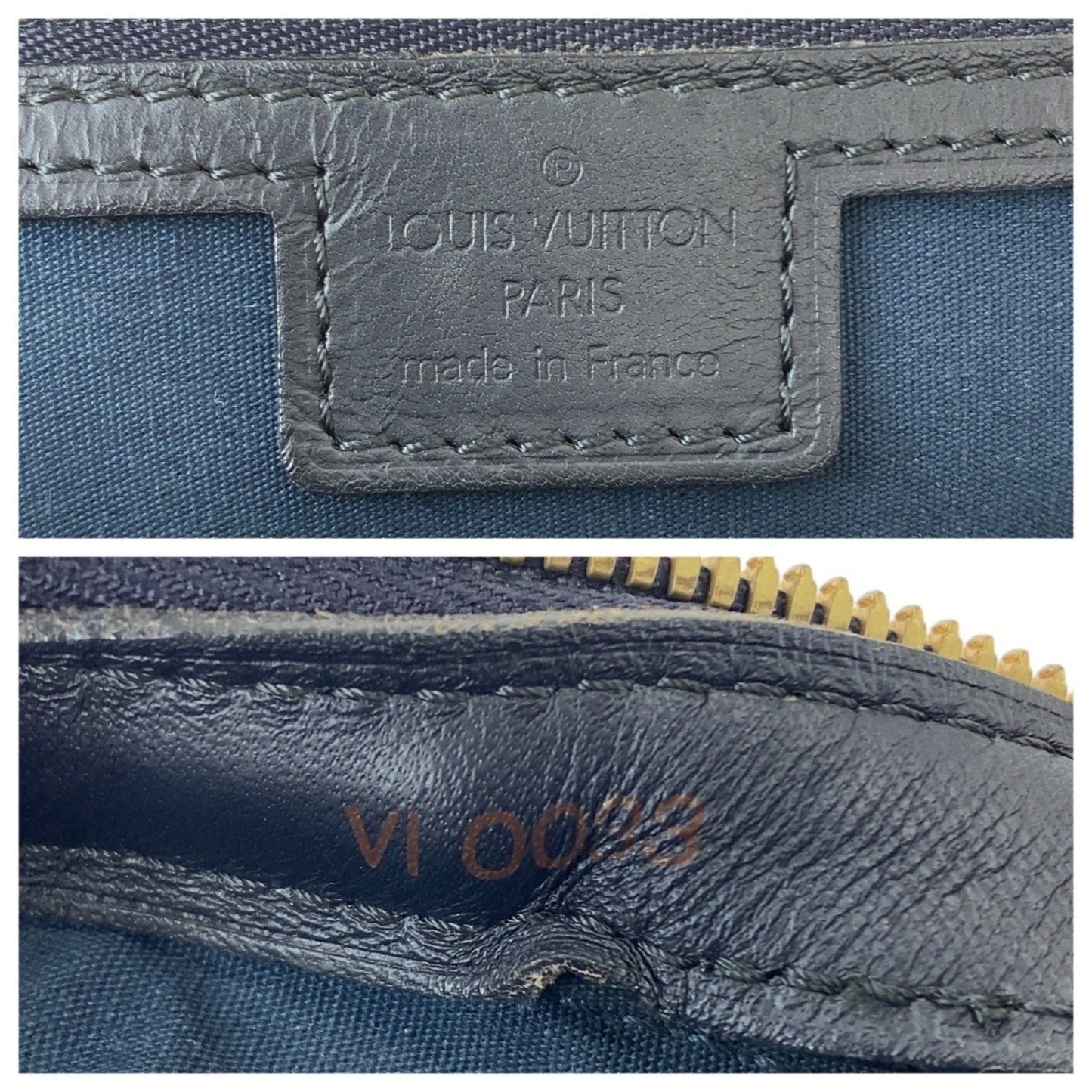 Louis Vuitton Louis Vuitton Monogram Mini Josephine Pn Navy Canvas Leather