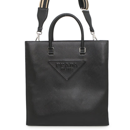 Prada Triangle Saffiano Leather Tote Bag 2Vg084 Prada Black 2-Way