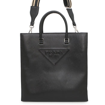 Prada Triangle Saffiano Leather Tote Bag 2Vg084 Prada Black 2-Way