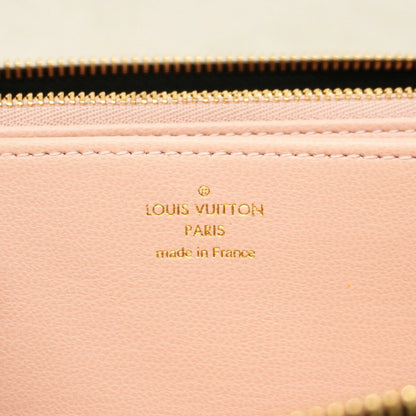 Louis Vuitton Monogram Embossed Zippy Wallet M12152 Black/Pink