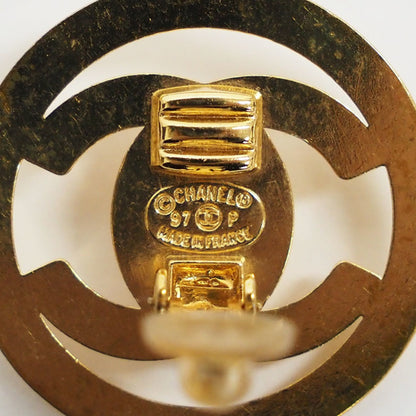 Chanel Turnlock Coco Round Earrings Gold Circle