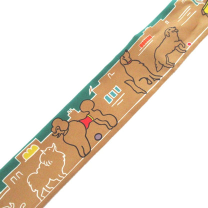 Hermes Les Chiens Parisiens Parisian Dog Silk Twilly Scarf/Muffler