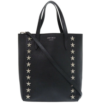 Jimmy Choo Star Stud Bria Leather Black Tote Bag 0429Jimmy Choo