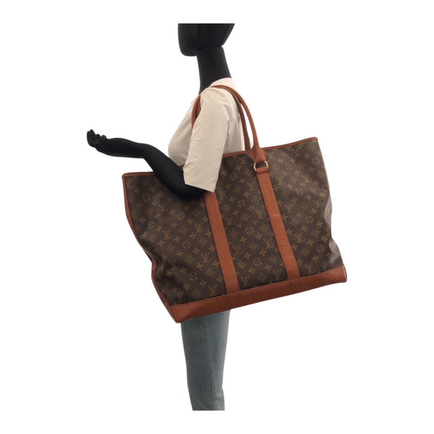 Louis Vuitton Vintage Monogram Sac Weekend Gm Brown With Gold Hardware