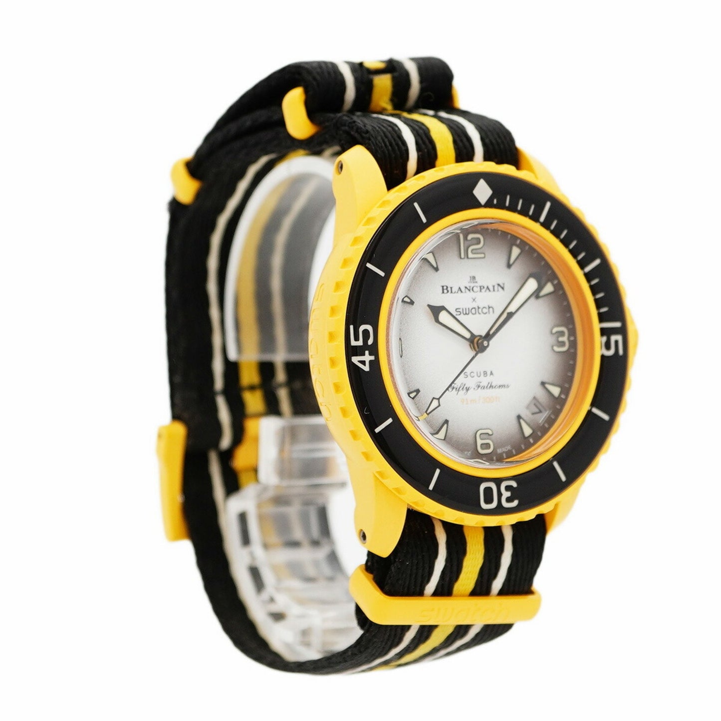 Swatch X Blancpain Pacific Ocean So35P100 White Dial