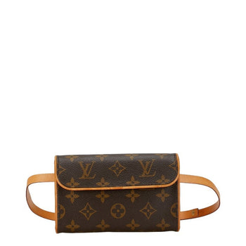 Louis Vuitton Monogram Pochette Florentine Body Bag Waist M51855 Brown Pvc Leather