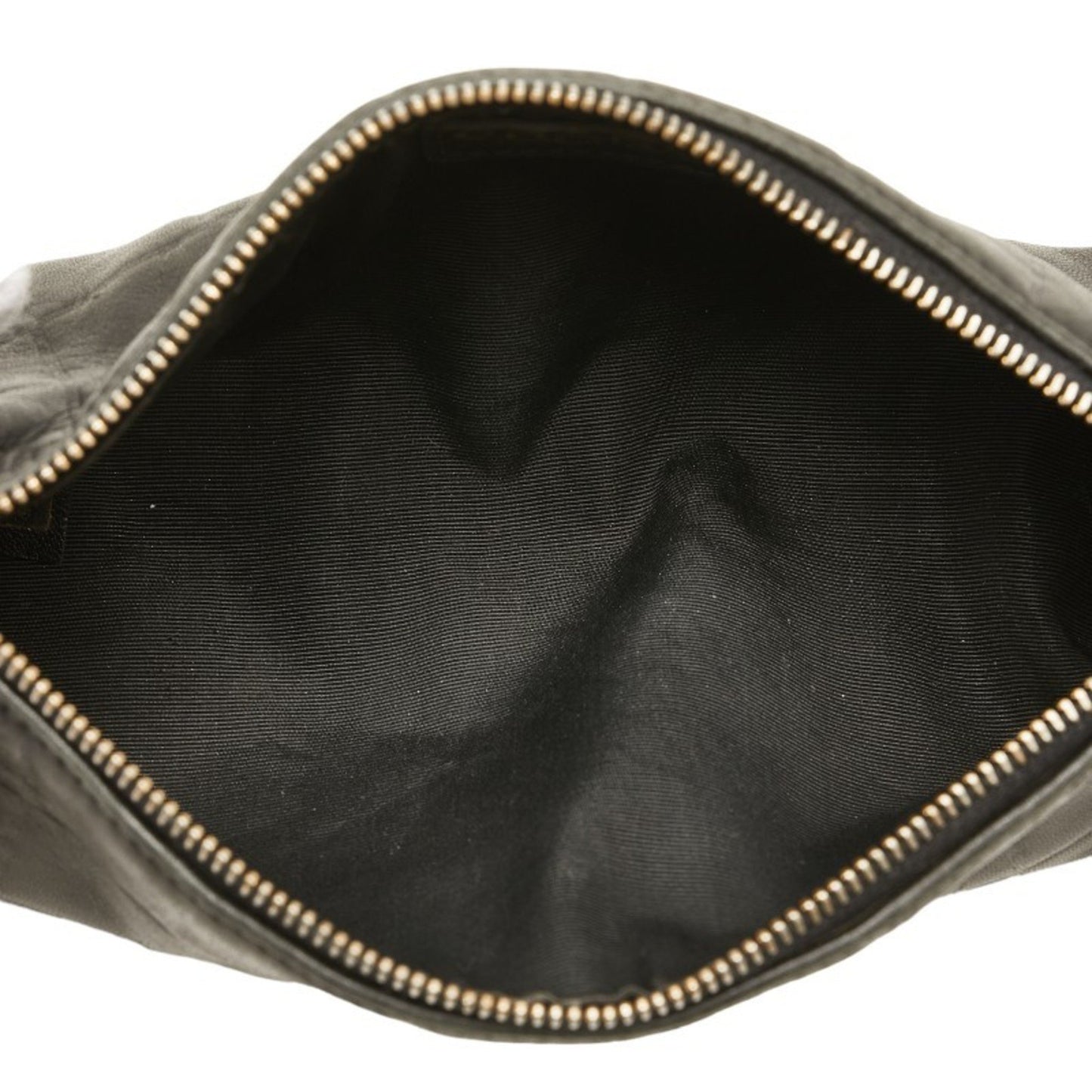 Chanel Coco Mark Pouch Black Leather