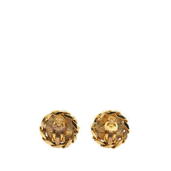 Chanel Coco Mark Rhinestone Earrings