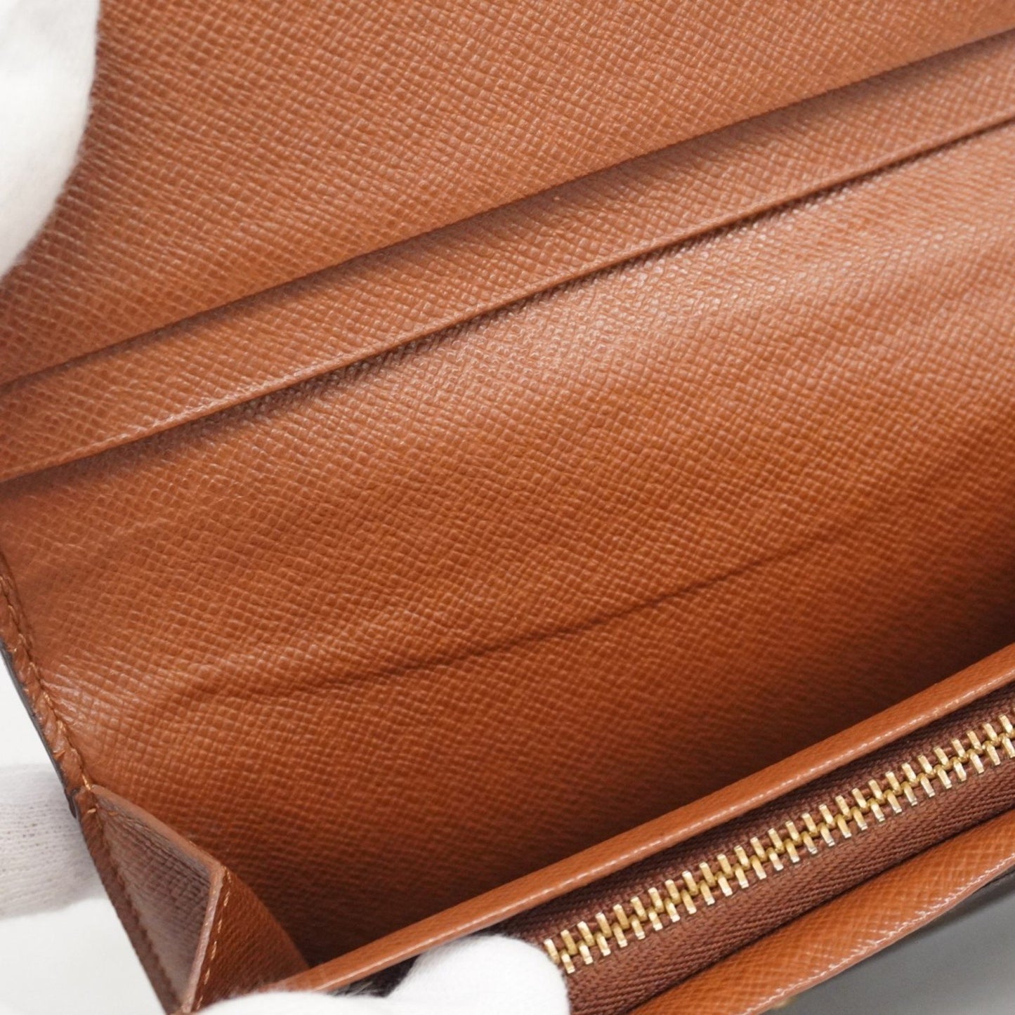 Louis Vuitton Monogram Porte Monnaie-Vieux-Tresor Wallet M61730 Brown