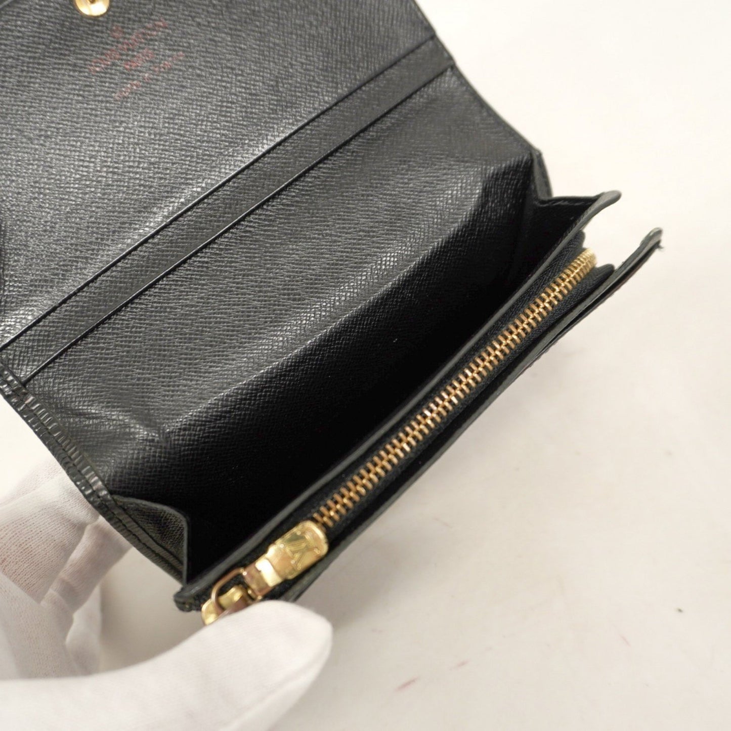 Louis Vuitton Epi Wallet Portefeuille Monnaie-Vieux-Tresor M63502 Noir