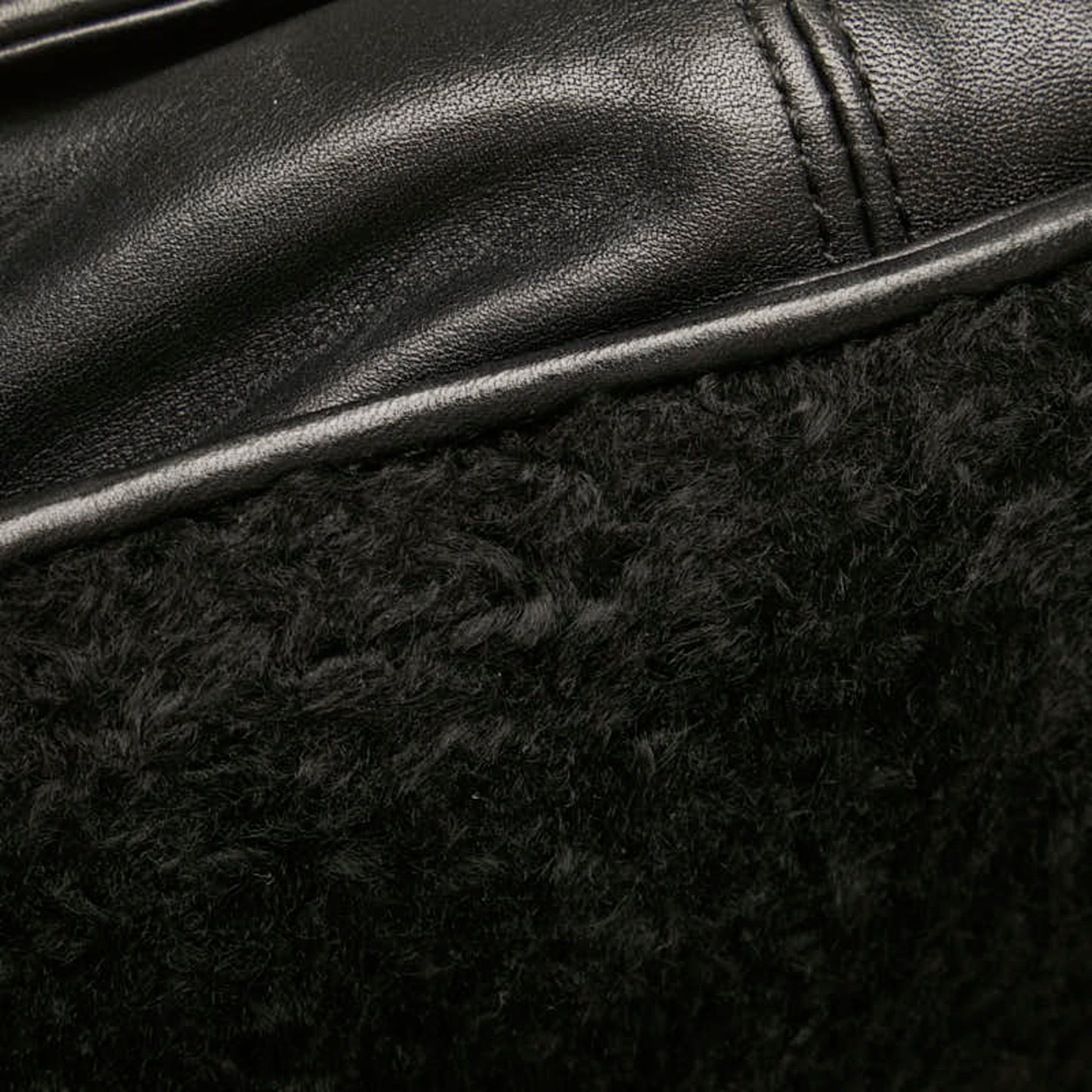 Fendi Shoulder Bag Black Sheepskin