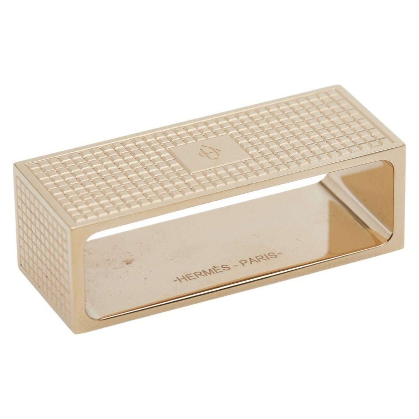 Hermes Scarf Muffler Ring Gold Plated