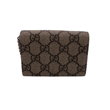 Gucci Gucci Chain Wallet Gg Supreme Bi-Fold Beige Z0013197