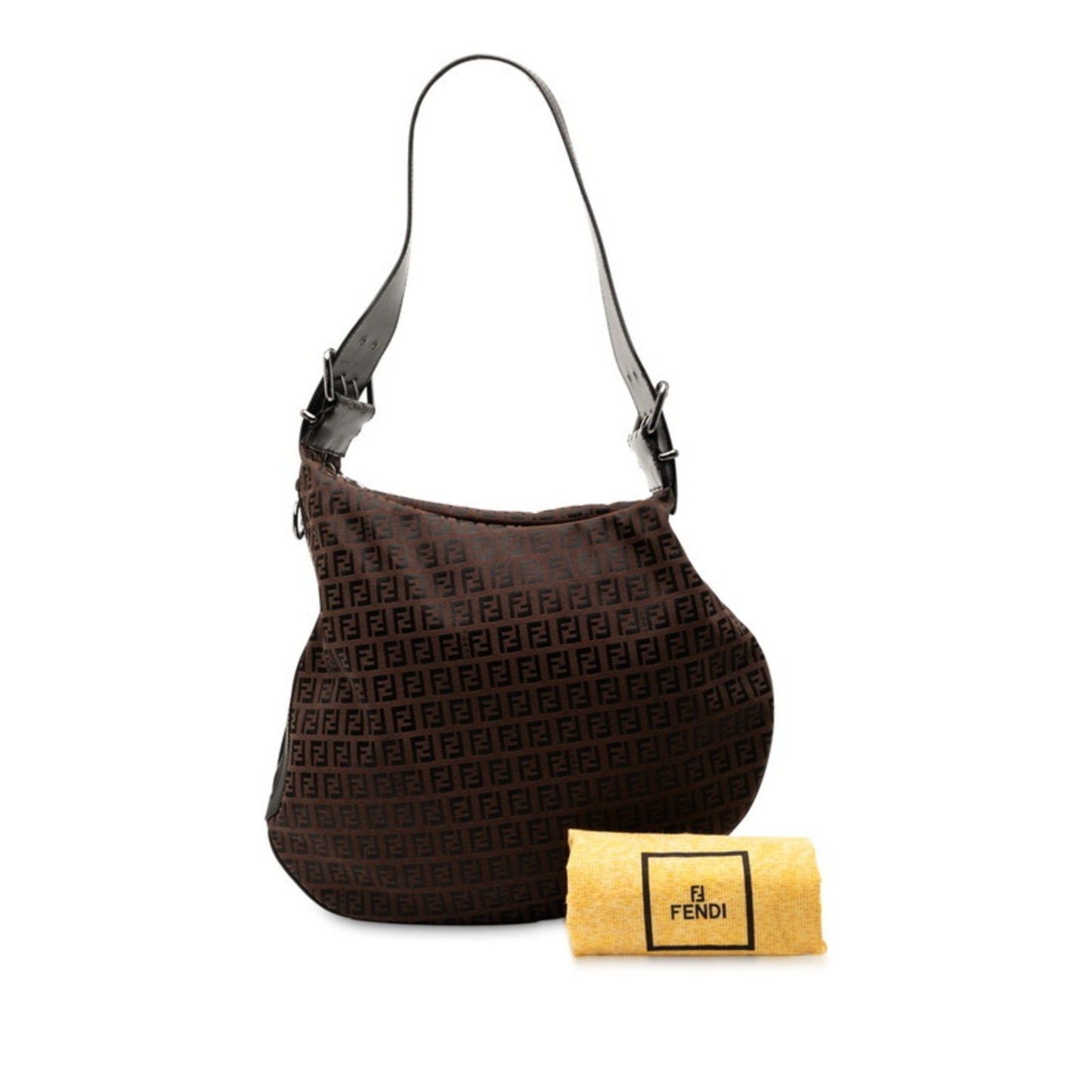 Fendi Zucchino One-Shoulder Bag In Brown