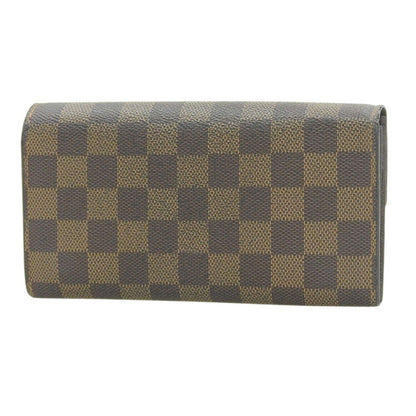 Louis Vuitton Damier Portefeuille Sarah N61734 Ebene Long Wallet