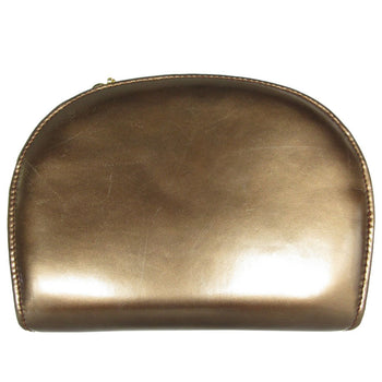 Salvatore Ferragamo Shoulder Bag Gancini Leather Bronze Gold