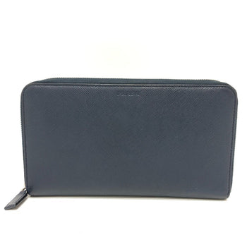 Prada 2Ml188 Logo Round Zip Wallet Long Saffiano Leather