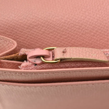 Chanel Wallet Long Here Mark Button Motif Leather Rose A20904