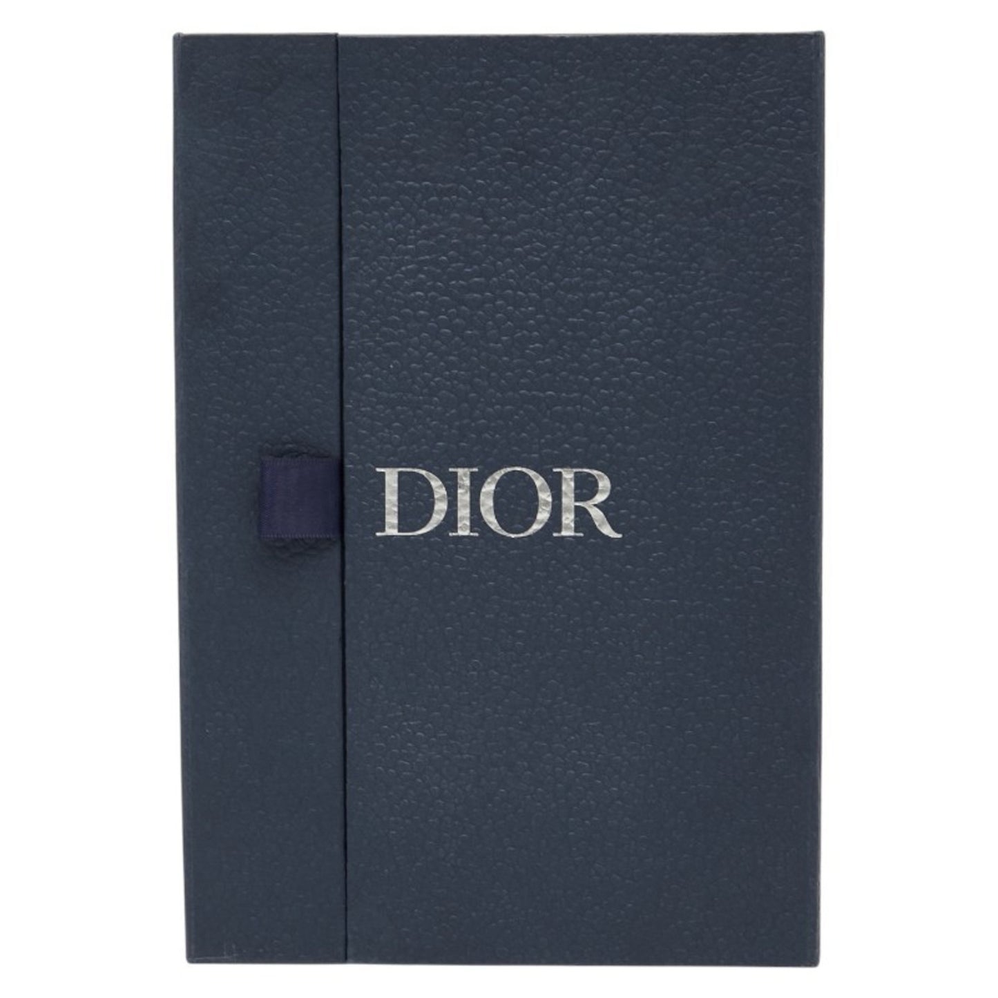 Christian Dior Dior Oblique Saddle Long Zip Wallet Navy Canvas Leather