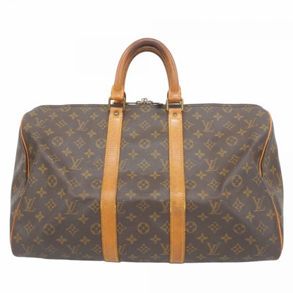 Louis Vuitton Monogram Keepall 45 Boston Bag M41428 Brown