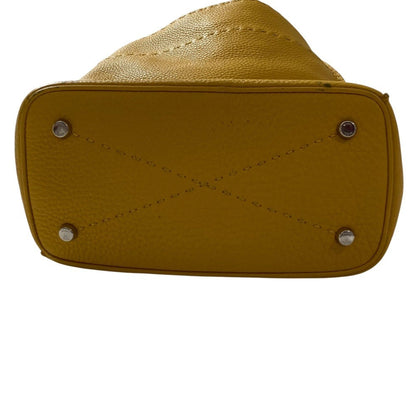 Fendi Selleria Leather 2-Way Shoulder Bag/Handbag 8Bt218 Yellow