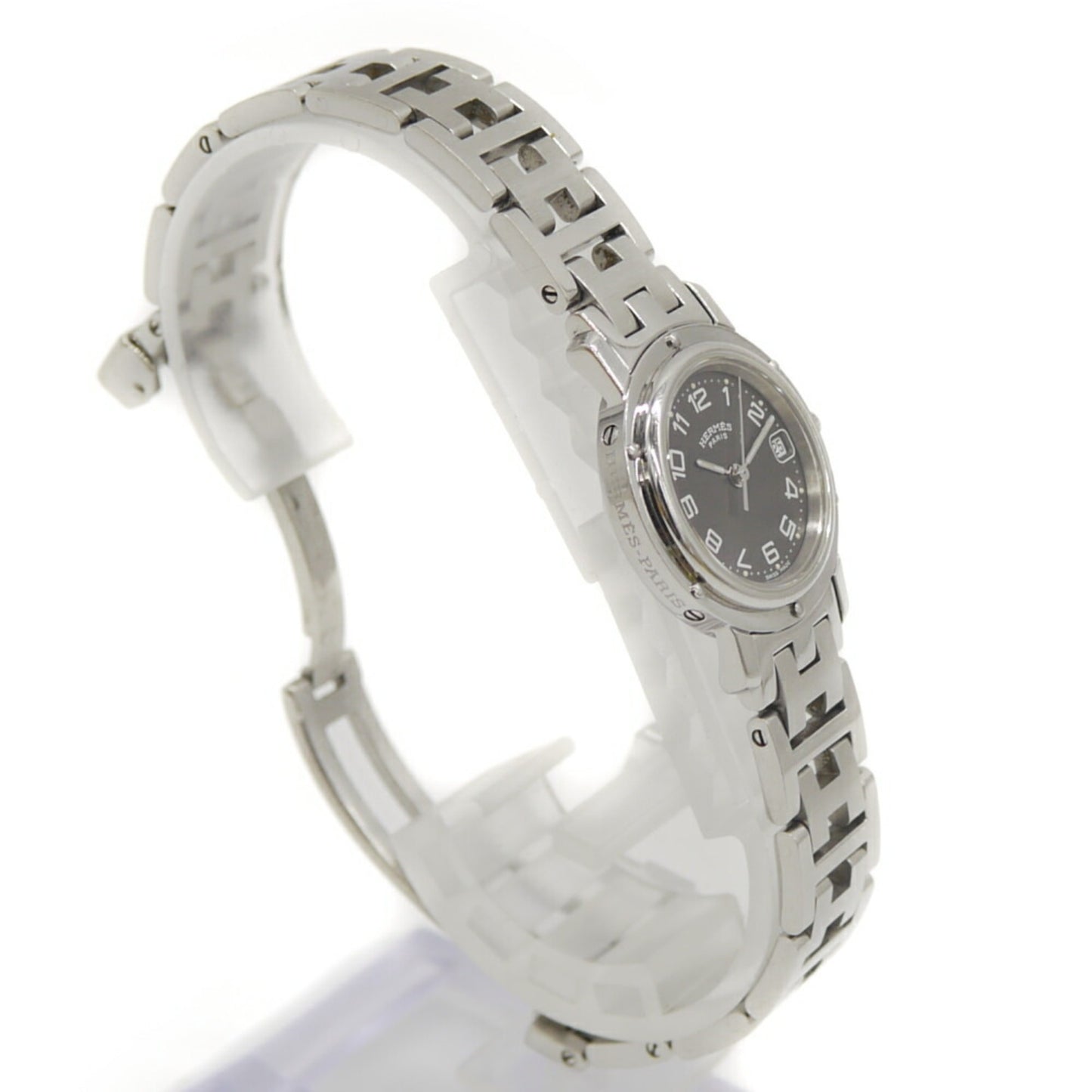 Hermes Clipper Watch Cl4.210 Quartz Gray Dial