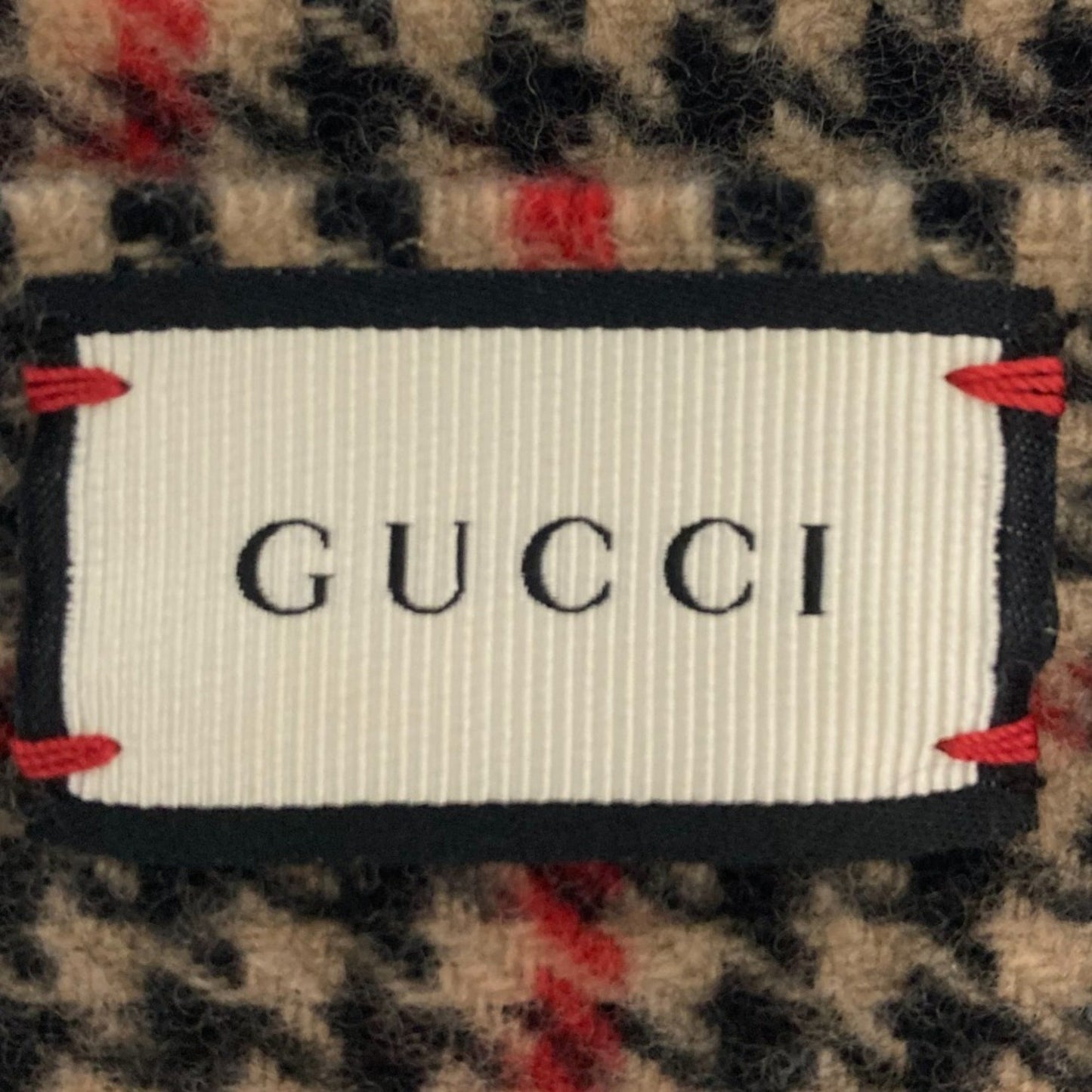 Gucci Cashmere Blend Wool Check Stole/Scarf