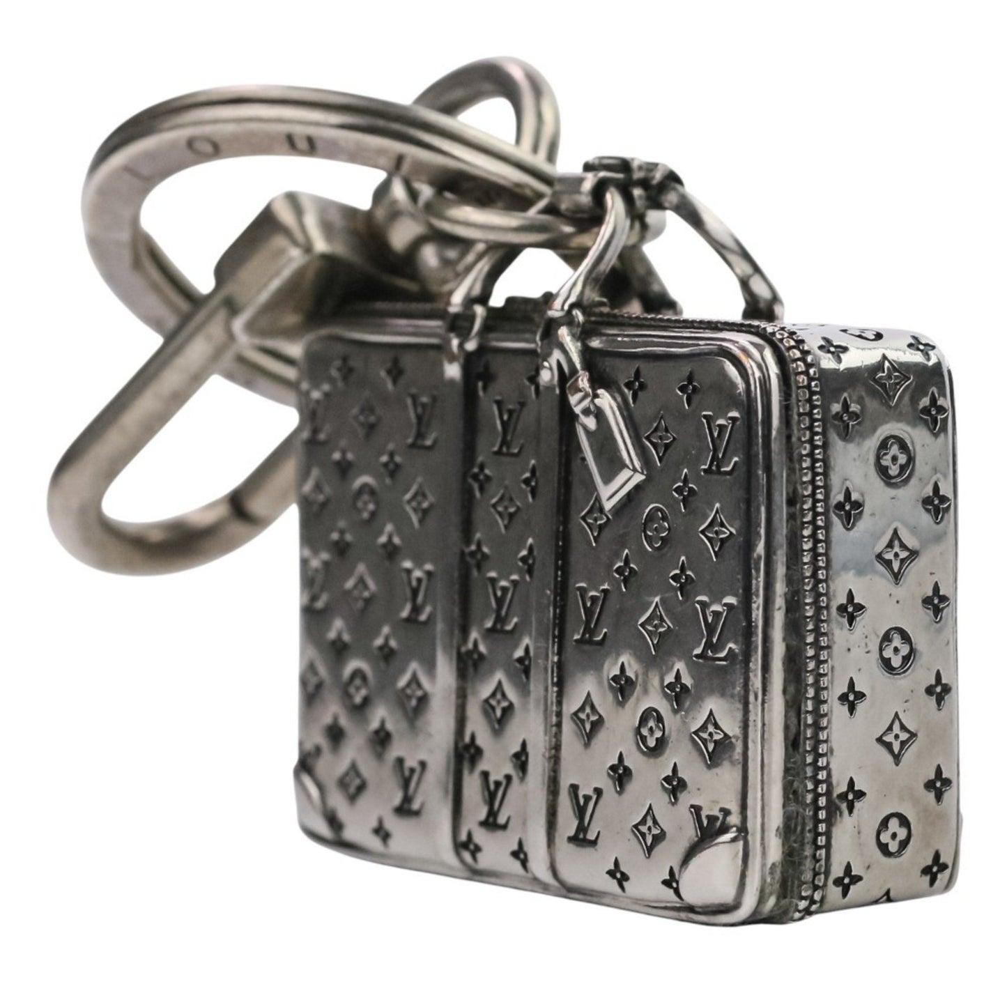Louis Vuitton The Sirius Travel Monogram Bag Charm Key Ring M62717 Silver Color