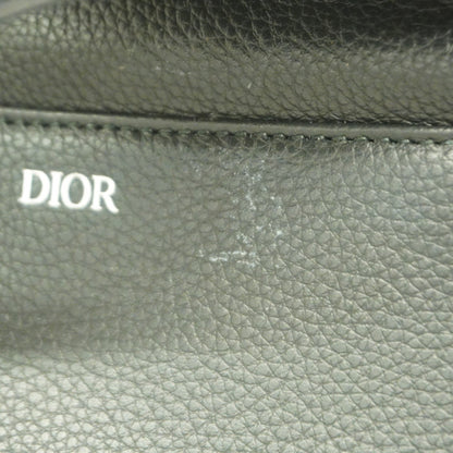 Christian Dior Shoulder Bag Saddle Leather Black