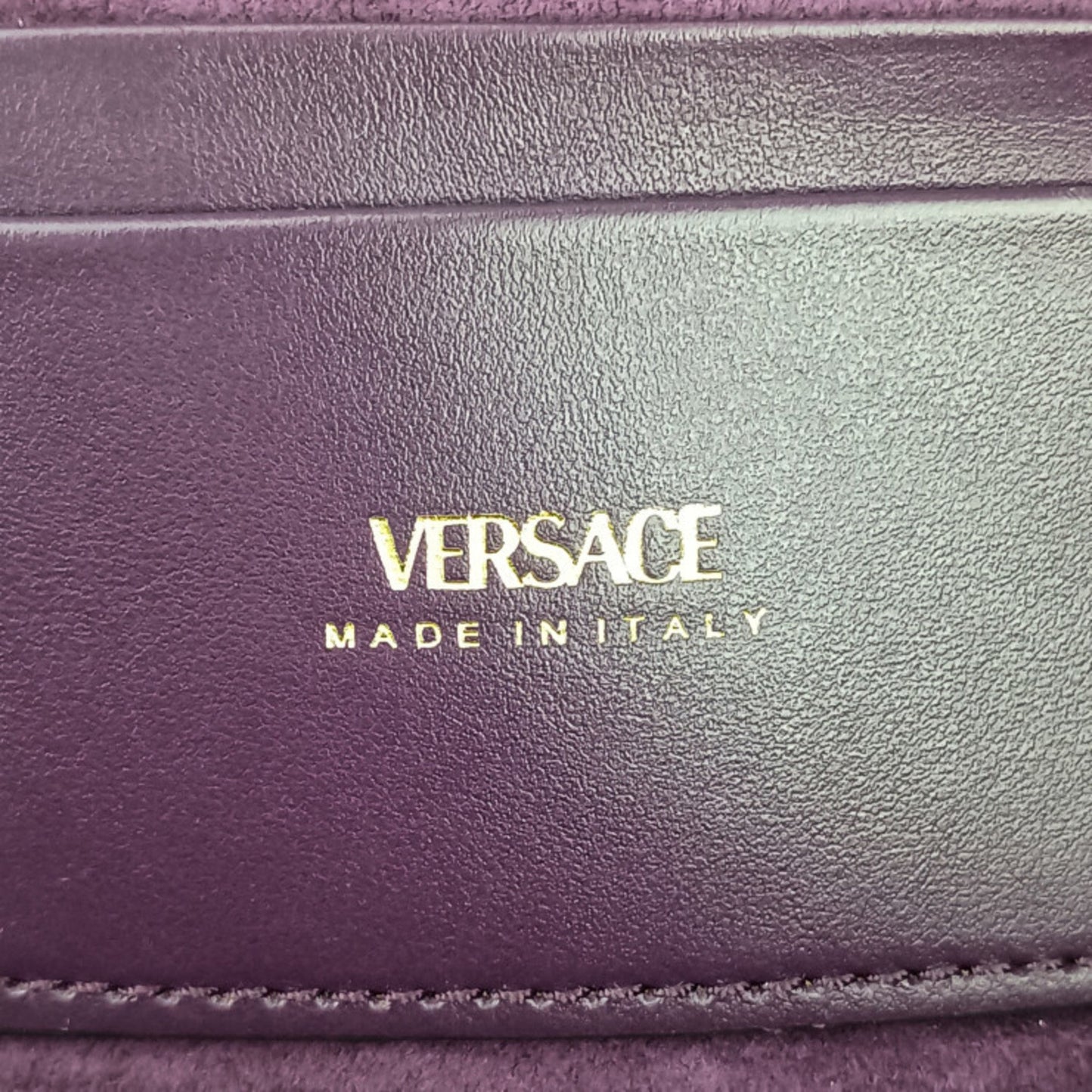 Versace Versace Waist Bag V Greca Signature Belt 1006888 Violet Leather