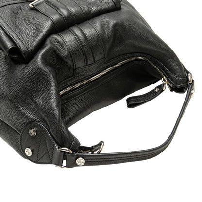 Gucci Interlocking G Handbag 232935 Black Leather