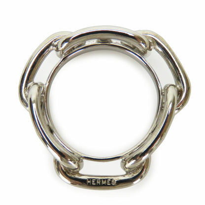 Hermes Scarf Ring Chaine D'Ancre Metal Silver Accessory