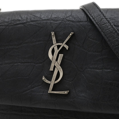 Saint Laurent Paris West Hollywood Shoulder Bag Leather Black Silver Hardware 620663 Bp