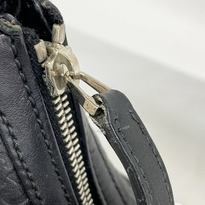 Gucci Shoulder Bag Guccissima 232962 Leather Black Gold