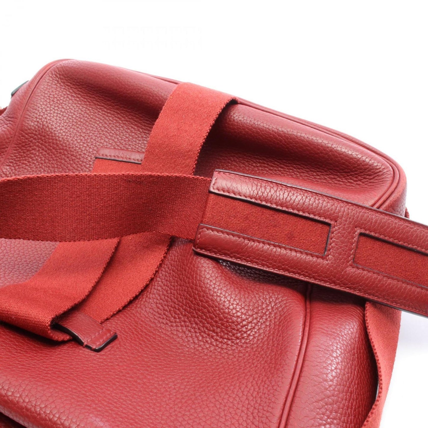Hermes Herms Tibet Vertical Mm Rouge Garance Shoulder Bag In Taurillon Clemence Leather