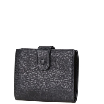 Chanel Coco Mark Bi-Fold Wallet Black Caviar Skin