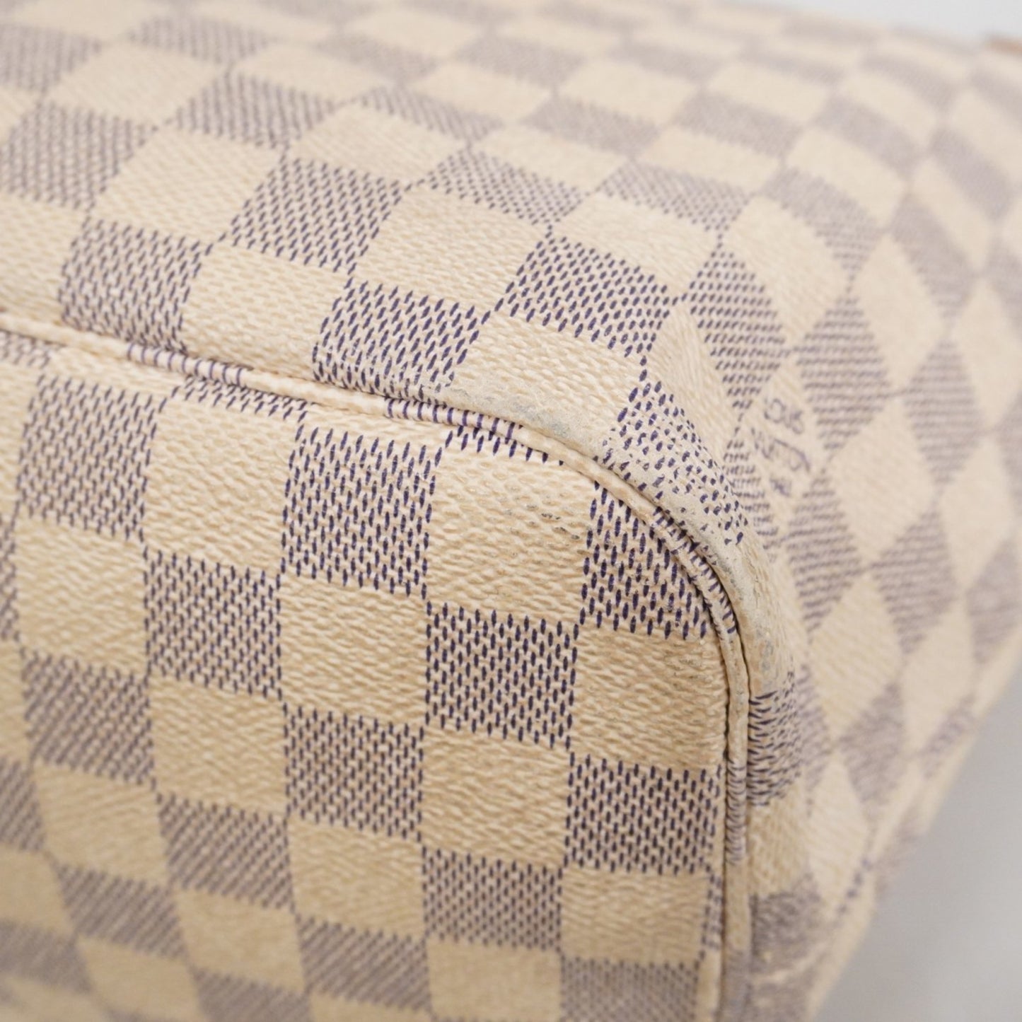 Louis Vuitton Damier Azur Neverfull Mm Tote Bag N51107 White