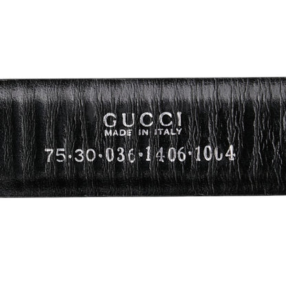 Gucci Belt Size: 75 30 036 1406 1004 Black Leather