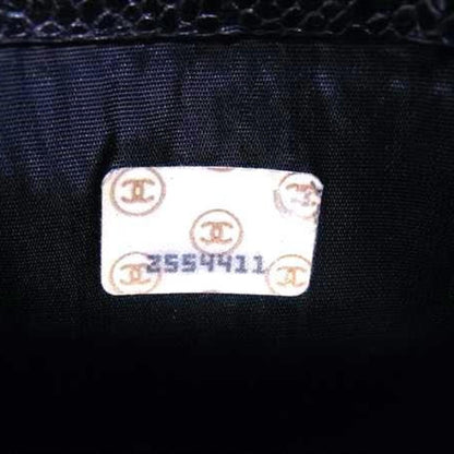 Chanel Coco Mark Wallet A13498 Black Caviar Leather