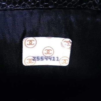 Chanel Coco Mark Wallet A13498 Black Caviar Leather
