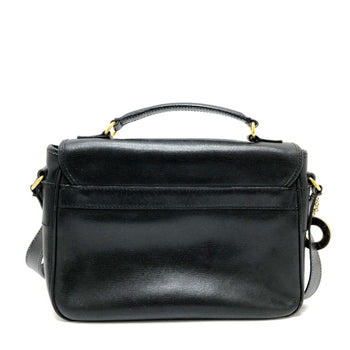 Celine Double Pocket 2Way Bag Shoulder Bag Black Goldhardware