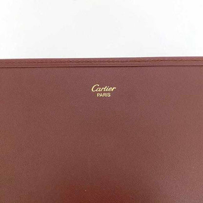 Cartier Bifold Long Wallet Bordeaux Must W Flap Leather