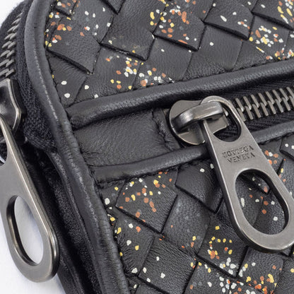 Bottega Veneta Intrecciato Micro Dot Clutch Bag 406021 Black