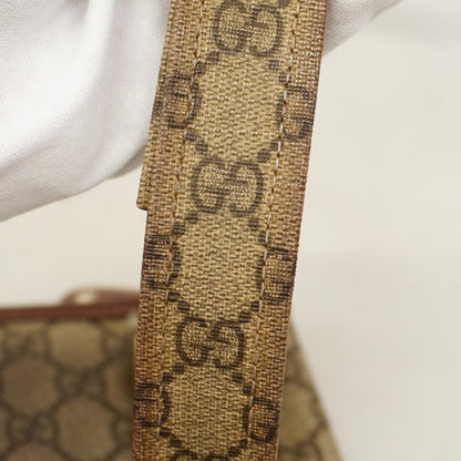 Gucci Gg Supreme Sherry Line Shoulder Bag 246413 Brown Champagne