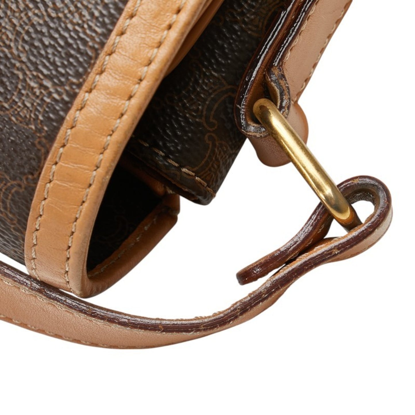 Celine Macadam Crossbody Shoulder Bag In Brown