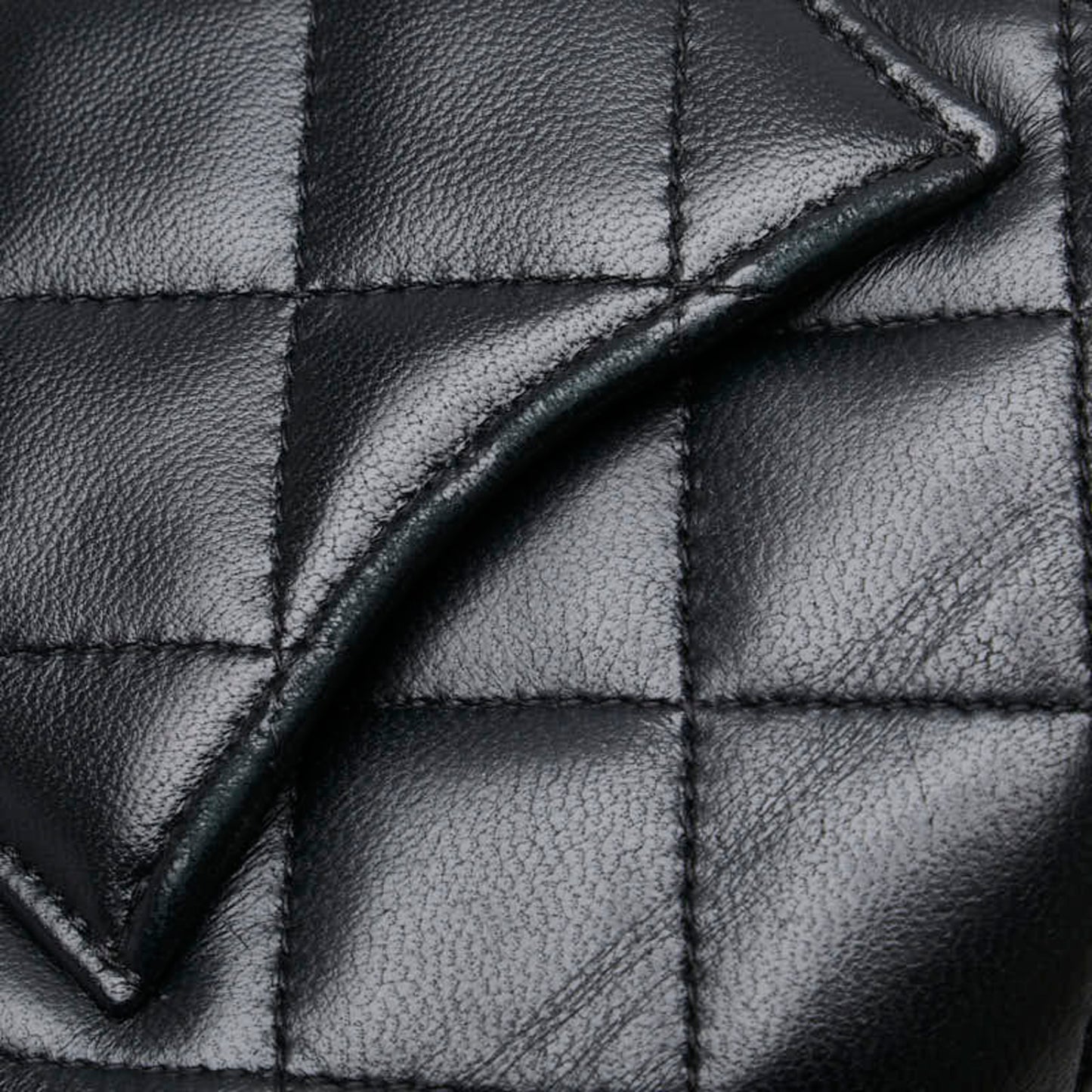 Chanel Matelasse Coco Mark Crossbody Chain Shoulder Bag In Black Lambskin