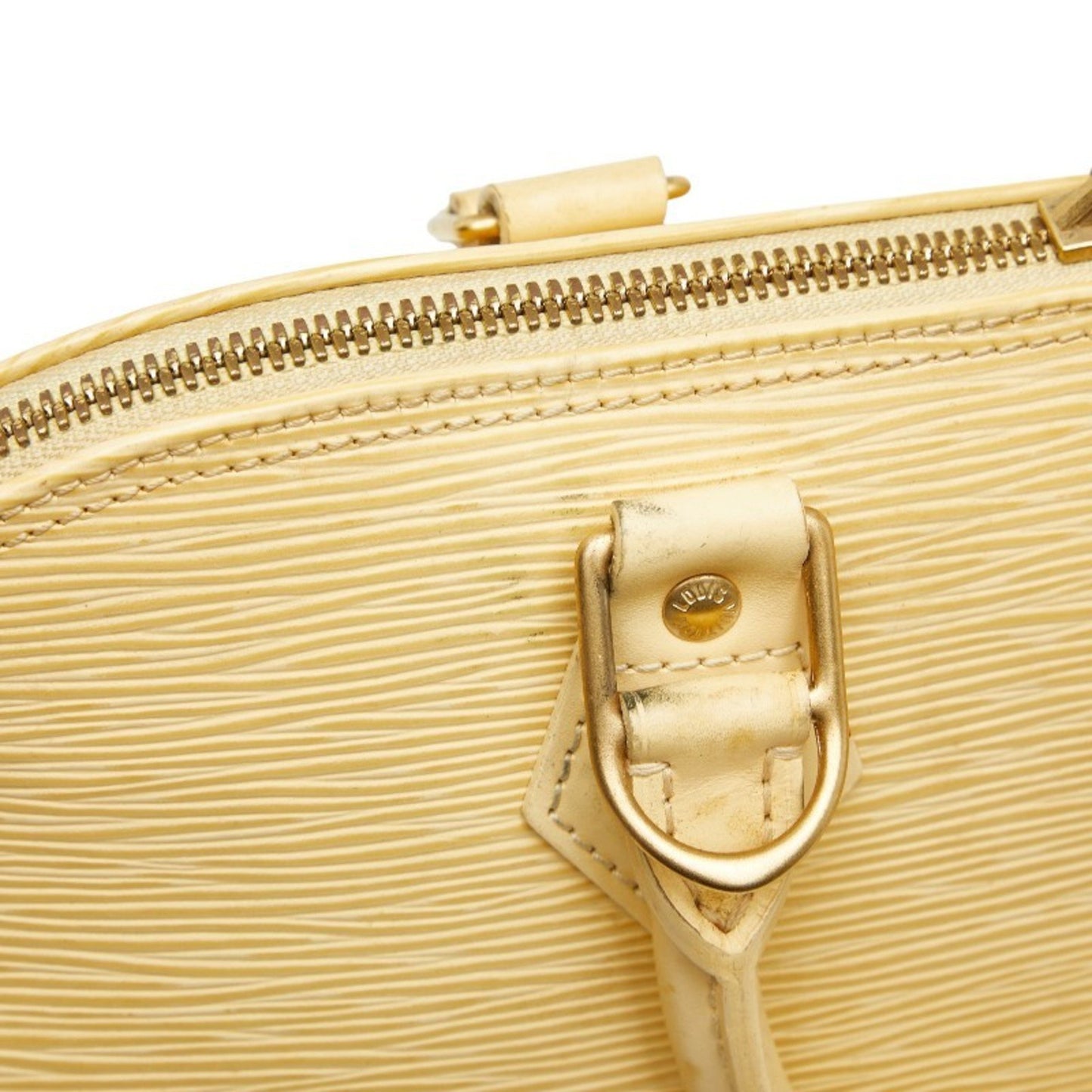 Louis Vuitton Epi Alma Handbag M5214A Vanilla Yellow Leather
