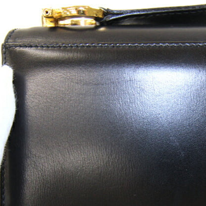 Salvatore Ferragamo Gancini Shoulder Bag 2147 97 Black Leather Pochette